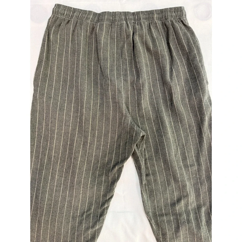 POLO RALPH LAUREN Mens Lounge Pants Sleepwear Charcoal Gray Pinstripe L